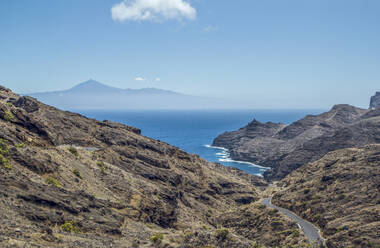 Spain, La Gomera, Hermigua, View on Teneriffa Island - MAMF01147