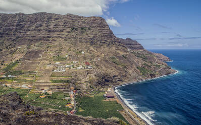 Spanien, La Gomera, Hermigua, Blick auf das Hermigua-Tal - MAMF01149