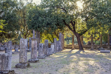 Griechenland, Olympia, Ruinen der antiken Palästra - MAMF01183