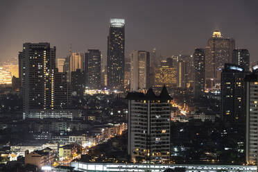 Skyline bei Nacht, Bangkok, Thailand - CHPF00649