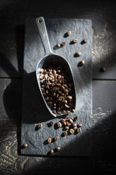 Scoop of roasted coffee beans - MAEF12970