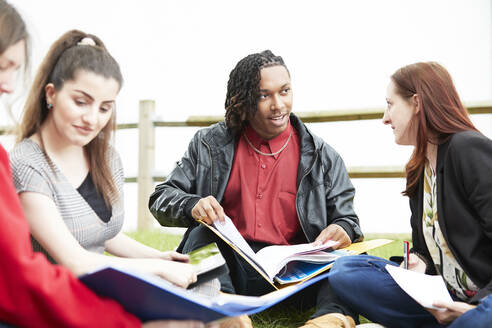 Junge Studenten, die gemeinsam studieren - CAIF24153