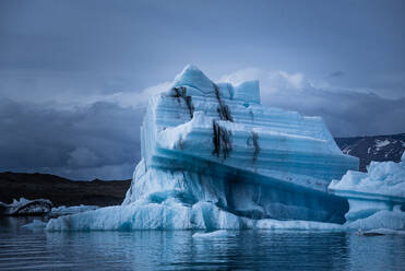 Iceberg floating in glacial lagoon, Iceland - ISF23836