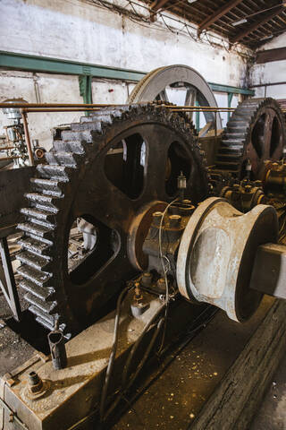 Spain, Granada, Salobrena, Interior of abandoned sugar factory stock photo