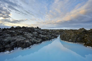 Amazing landscape of geothermal spring with volcanic coast on island - CAVF75466