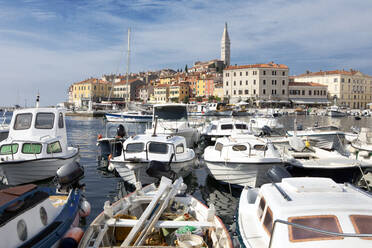 Kroatien, Istrien, Rovinj, Boote im Hafen - PSTF00613