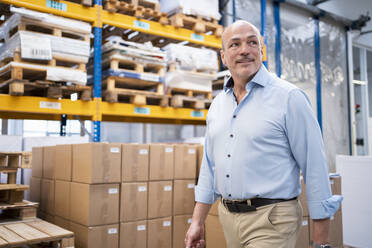 Portrait of a confident businessman in a factory - DIGF09344