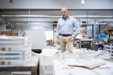 Businessman standing in a factory - DIGF09345