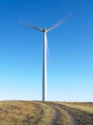 Windturbinen in Colorado vor blauem Himmel - CAVF75610