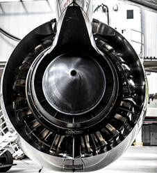 Turbine jet engine rear on an airliner - CAVF75805