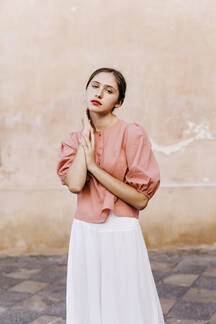 Free Photos - A Woman Wearing A White Shirt And Pink Pants