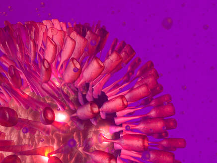 3D gerenderte Illustration, Visualisierung eines generischen Virus - SPCF00507