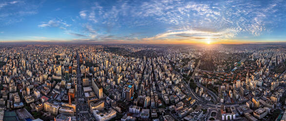 Panoramic aerial view of the city of São Paulo, Brazil - AAEF06452