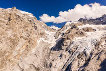 Aerial view of mountains in Stilfs, South Tyrol, Italy - AAEF06769