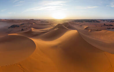 Aerial view of Tin Merzouga Dune, Sahara Desert, Algeria - AAEF06918