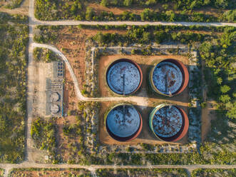 Aerial view of an abandoned refinery, Crib Point, Victoria, Australia - AAEF07107