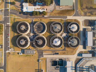 Aerial view of water treatment plants, Bangholme, Victoria, Australia - AAEF07121
