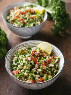 Variation of traditional tabbouleh salad with kale instead of parsley - HAWF01019