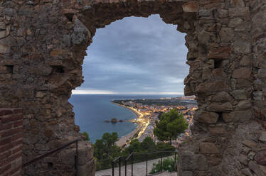 Nice village of Blanes at sunset, with a spectacular sky - CAVF76348