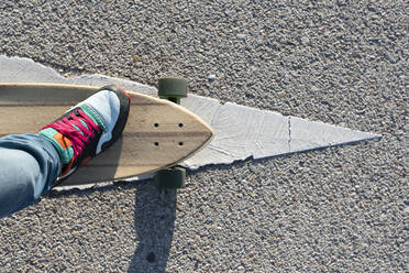 Longboard shot from the riders perspective - CAVF76679