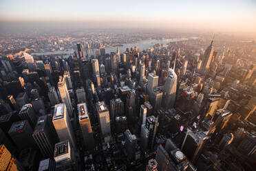 Sunset over Times Square and Midtown Manhattan, New York City - CAVF77011