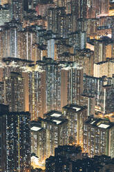 High Angle View of beleuchteten Gebäuden in der Stadt - EYF00285