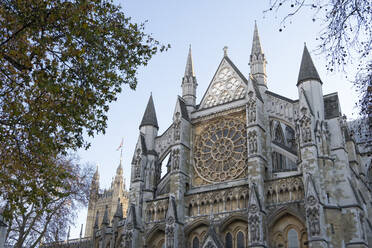 The Early English Gothic north door of Westminster Abbey, UNESCO World Heritage Site, London, England, United Kingdom, Europe - RHPLF14003