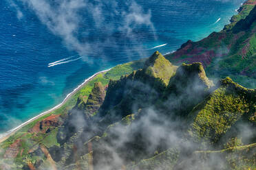 High Angle View Of Land And Sea - EYF01033