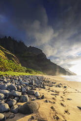 Pali Meeresklippen auf dem Kalaulau Trail, Napali Coast State Park, Insel Kauai, Hawaii, Vereinigte Staaten von Amerika, Nordamerika - RHPLF14088
