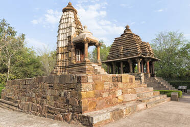 Lakshmi- und Varaha-Tempel, Khajuraho-Denkmälergruppe, UNESCO-Weltkulturerbe, Bundesstaat Madhya Pradesh, Indien, Asien - RHPLF14182