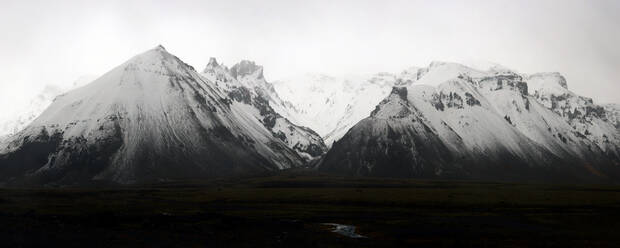 Panorama of snow covered mountain range in the south of Iceland, Polar Regions - RHPLF14284