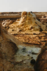 Vulkanlandschaft mit Mineralien im geothermischen Gebiet Dallol in der Danakil-Senke, Äthiopien, Afar - LHPF01161