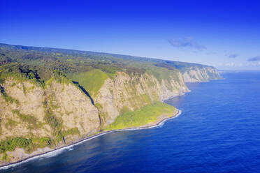 Blick aus der Luft auf das Waipio-Tal an der Nordküste, Big Island, Hawaii, Vereinigte Staaten von Amerika, Nordamerika - RHPLF14378