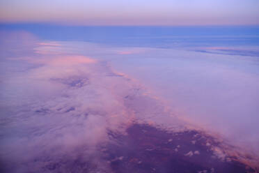 France, Cloudscape seen from airplane flying above - SIEF09654