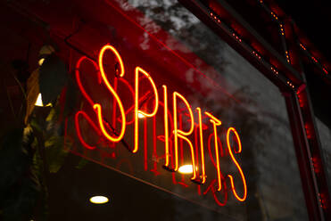 USA, New York City, Illuminated advertising for Spirits - OCMF01128