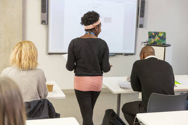 College-Professor leitet Unterricht im Klassenzimmer - CAIF24895