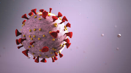 3d model of the corona virus Covid-19, 3D illustration - ALF00775
