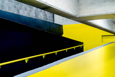 Low Angle View Of Black And Yellow Wall - EYF01836