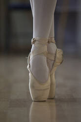 Low Section Of Ballet Dancer Performing In Studio - EYF01863