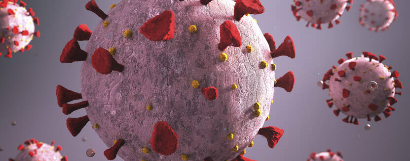 3D rendering of the corona viruses Covid-19 - ALF00780