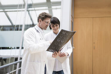 Two doctors looking at x-ray images - JOSEF00194
