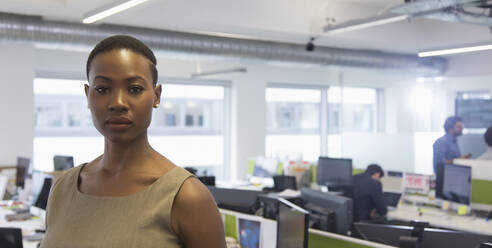 Portrait confident determined businesswoman in office - CAIF25015