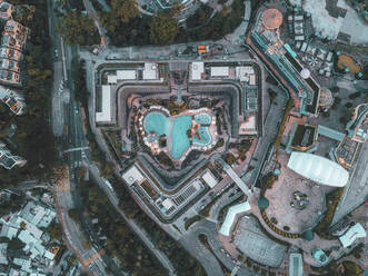 Aerial view of special designed office building in Hong Kong. - AAEF07728