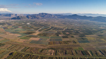 Aerial view of famous Neretva river landscape near the city of Ploce in Dalmatia, Croatia. - AAEF07803