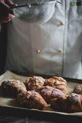Close-Up Of Freshly Baked Croissants - EYF02077