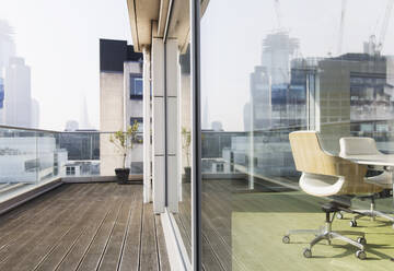 Sunny modern office balcony - CAIF25557