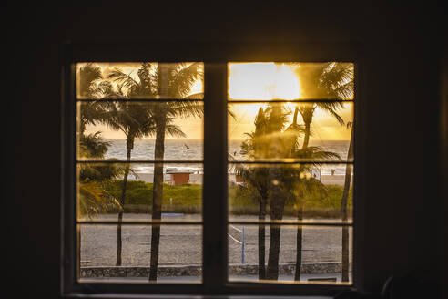 Blick aus dem Hotelfenster am South Beach, Miami, Florida, USA - DAWF01301