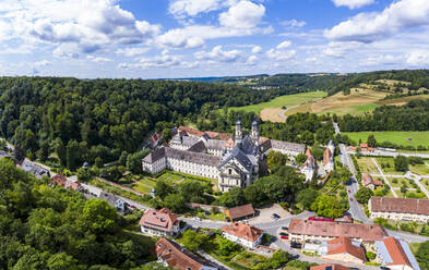 Germany, Baden-Wurttemberg, Schontal, Aerial view of Schontal Abbey in summer - AMF07954