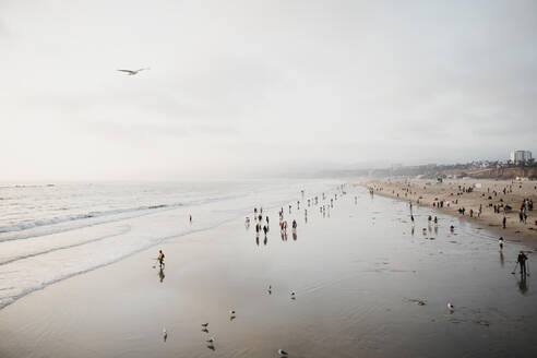 Blick auf den Strand von Santa Monica, Los Angeles, USA - LHPF01212