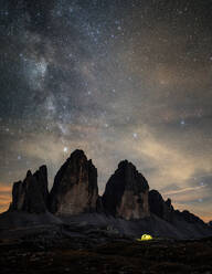 Scenic View Of Mountains Against Sky At Night - EYF03171